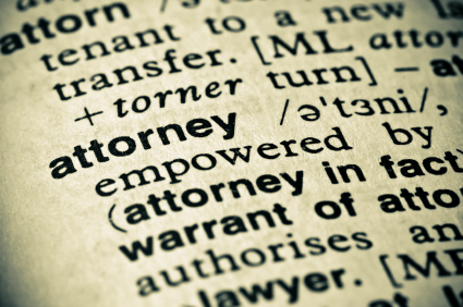 Attorney entry in Dictionary